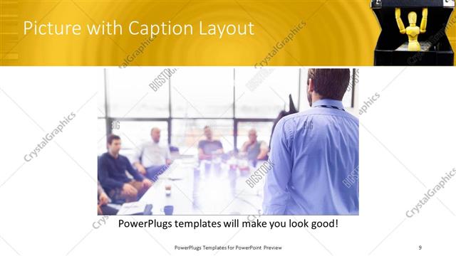 Picture with Caption presentation slide layout