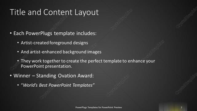 Title and Content presentation slide layout