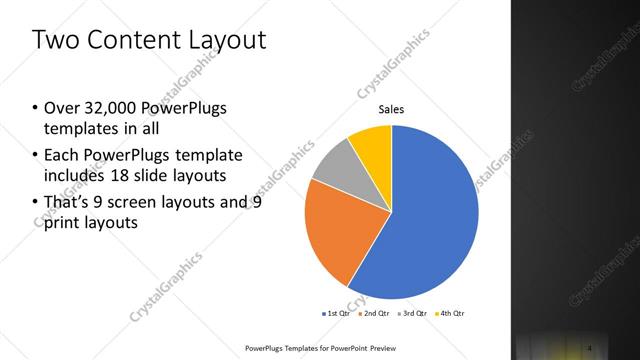 Two Content presentation slide layout