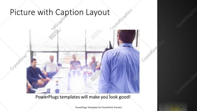 Picture with Caption presentation slide layout