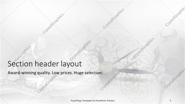 Section Header presentation slide layout