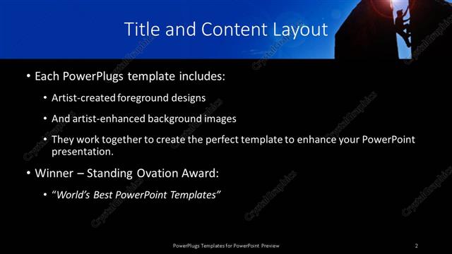 Title and Content presentation slide layout