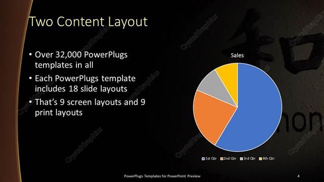 Two Content presentation slide layout