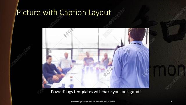 Picture with Caption presentation slide layout