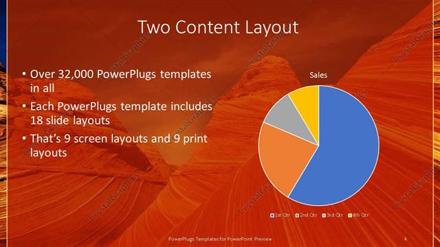 Two Content presentation slide layout
