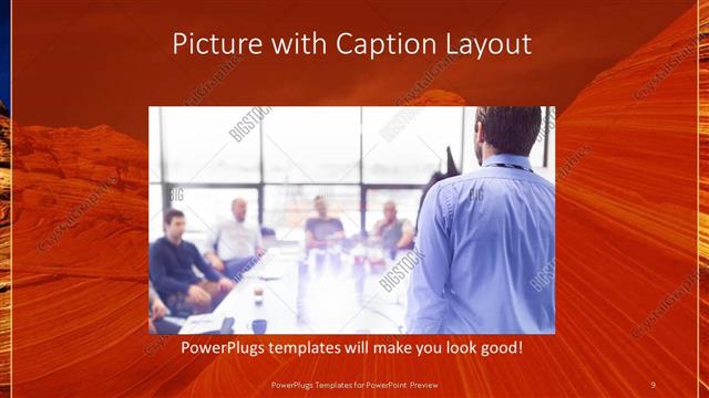Picture with Caption presentation slide layout