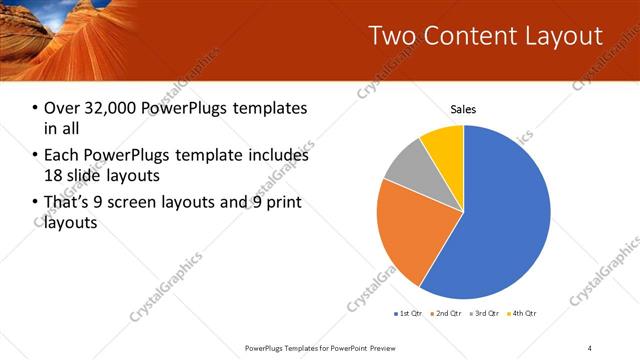 Two Content presentation slide layout