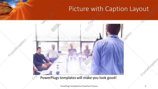 Picture with Caption presentation slide layout