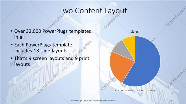 Two Content presentation slide layout