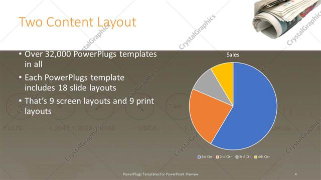 Two Content presentation slide layout