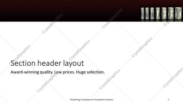 Section Header presentation slide layout