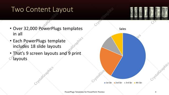 Two Content presentation slide layout