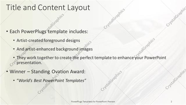 Title and Content presentation slide layout