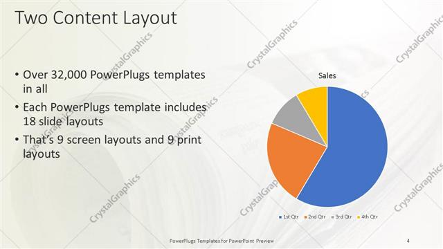 Two Content presentation slide layout