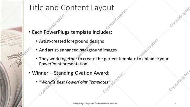 Title and Content presentation slide layout