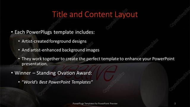 Title and Content presentation slide layout