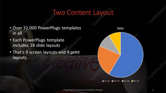 Two Content presentation slide layout