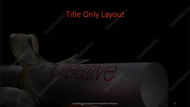 Title Only presentation slide layout