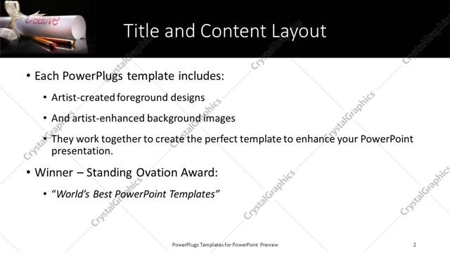 Title and Content presentation slide layout