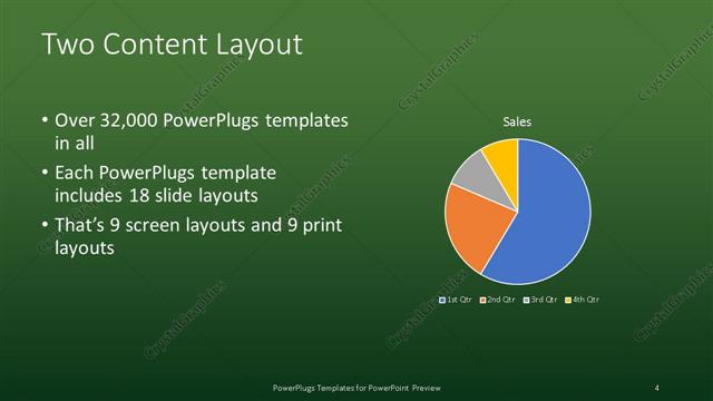 Two Content presentation slide layout