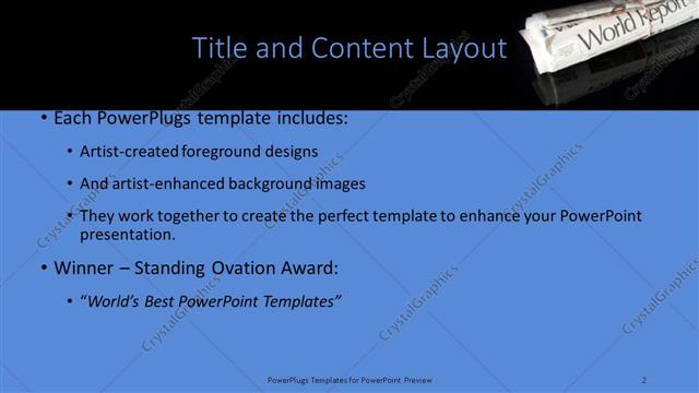 Title and Content presentation slide layout