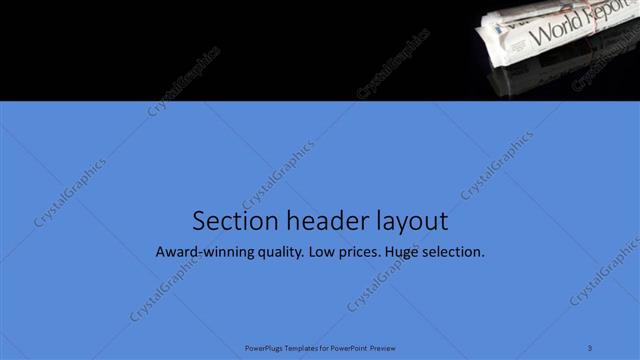 Section Header presentation slide layout
