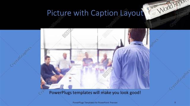 Picture with Caption presentation slide layout