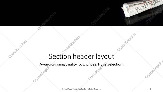 Section Header presentation slide layout