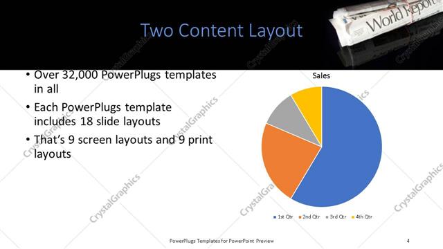 Two Content presentation slide layout