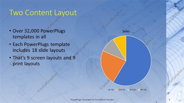 Two Content presentation slide layout