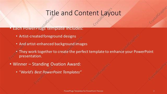 Title and Content presentation slide layout