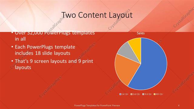 Two Content presentation slide layout