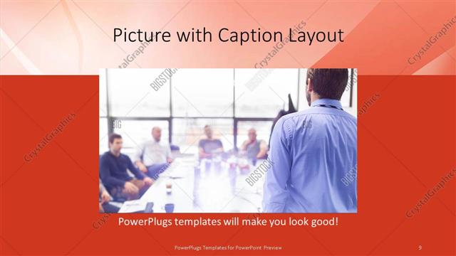 Picture with Caption presentation slide layout