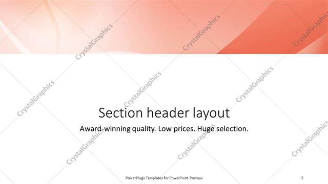 Section Header presentation slide layout