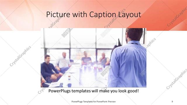 Picture with Caption presentation slide layout