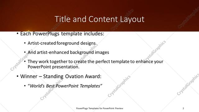 Title and Content presentation slide layout