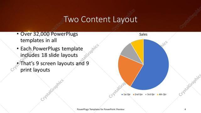 Two Content presentation slide layout