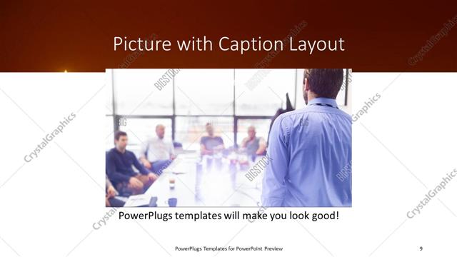 Picture with Caption presentation slide layout