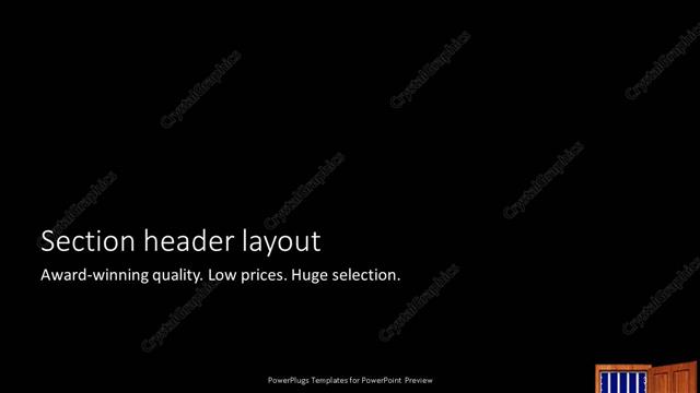 Section Header presentation slide layout