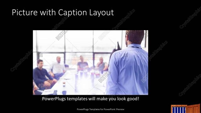 Picture with Caption presentation slide layout