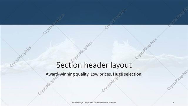 Section Header presentation slide layout