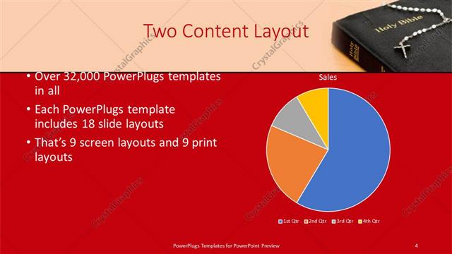 Two Content presentation slide layout