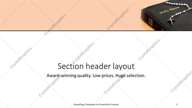 Section Header presentation slide layout