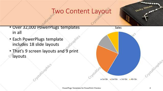 Two Content presentation slide layout