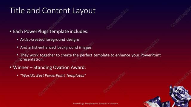Title and Content presentation slide layout
