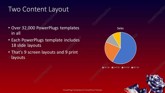 Two Content presentation slide layout