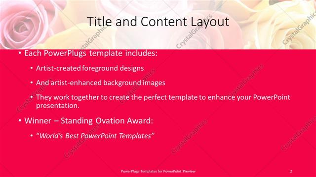 Title and Content presentation slide layout