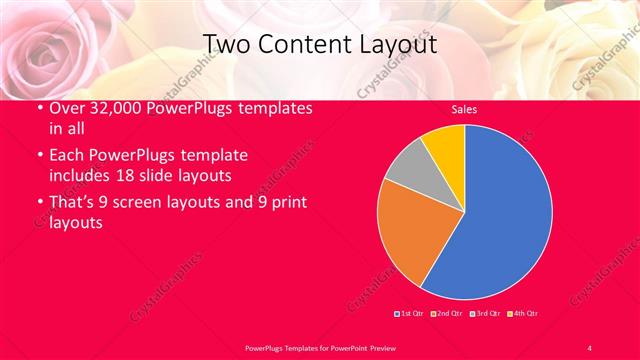 Two Content presentation slide layout