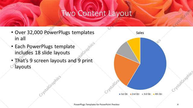 Two Content presentation slide layout