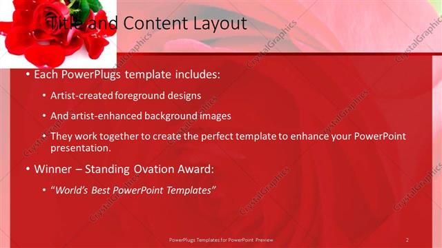 Title and Content presentation slide layout